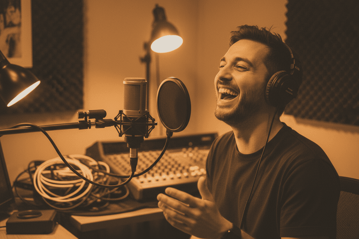 Momentos entre grabaciones